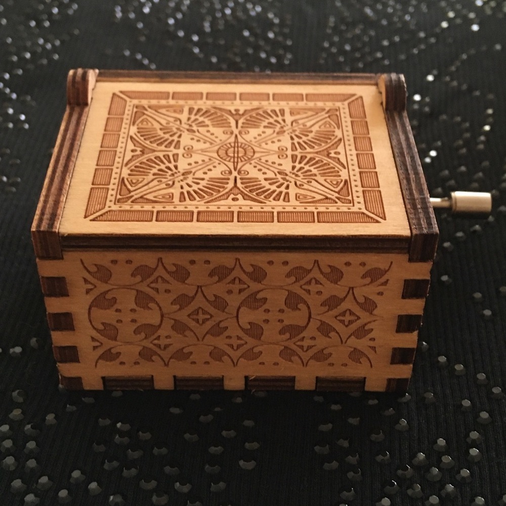 Handmade Music Box: 2.5”x2”x1.5”